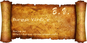Burgya Virág névjegykártya